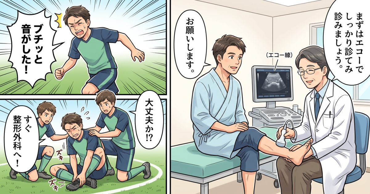 足首からブチッ！歩けない痛みは靭帯断裂？仕事休めない方の受診目安
