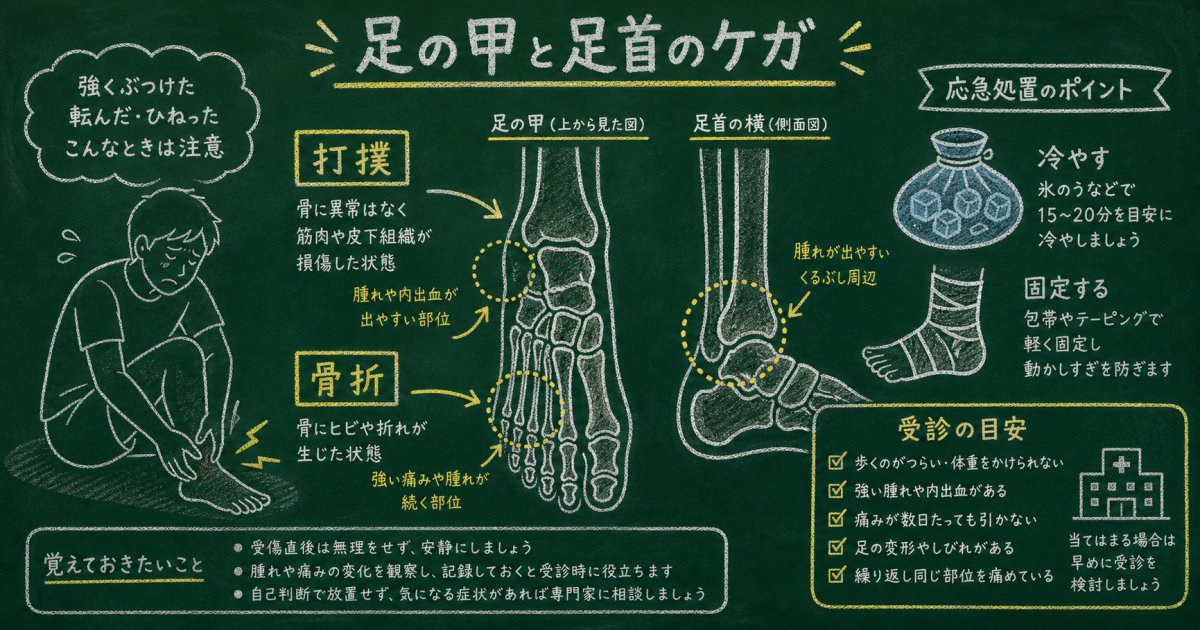 打撲か骨折か迷う足の痛みに！受診の判断基準と応急処置を解説