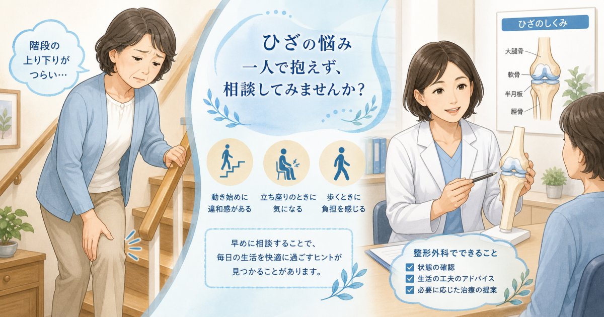 膝痛の放置で悪化する前に！整形外科を受診すべき症状と検査の目安