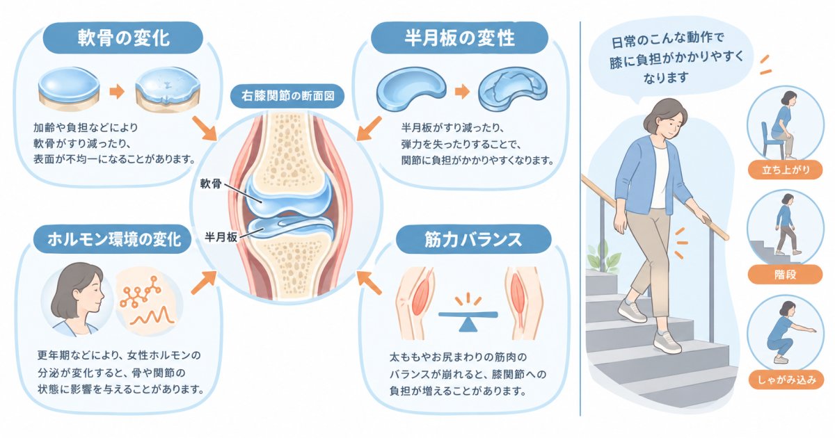 40代・50代の膝痛は加齢だけじゃない?潜む原因と受診の目安
