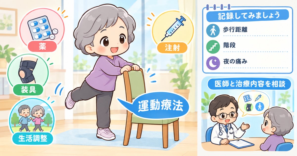 60代・70代の膝痛で手術以外の治療法には何がある？症状に合う選び方